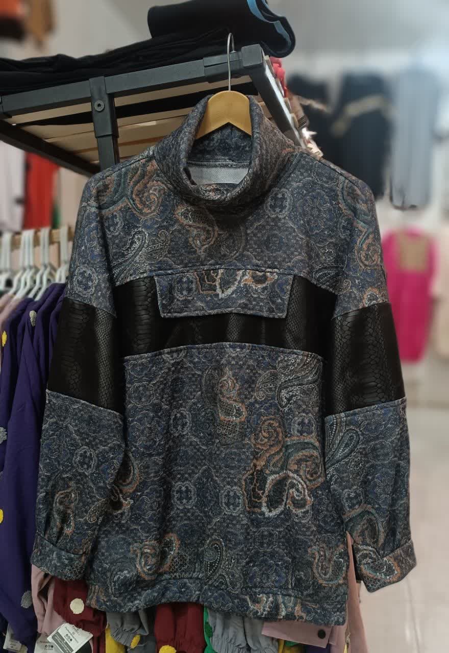 طرح ترمه رنگ سورمه ای